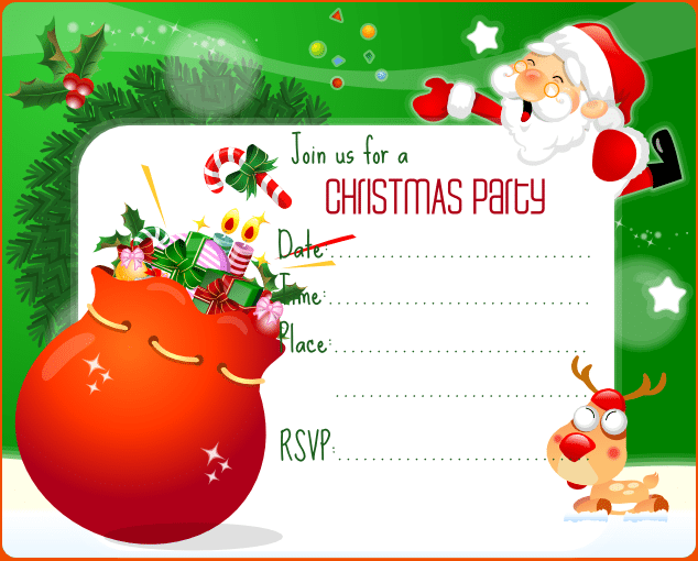 Christmas Party Invitations Templates Christmas Party Invitations