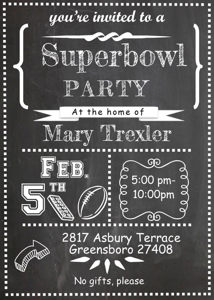 Exciting Super Bowl Party Invitations As Prepossessing Ideas Free