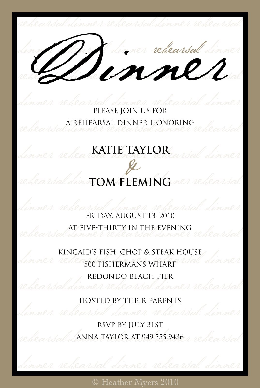 Informal Dinner Party Invitation Wording