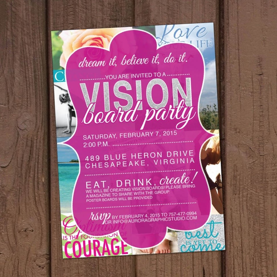 Party Invitation Templates Vision Board Party Invitation