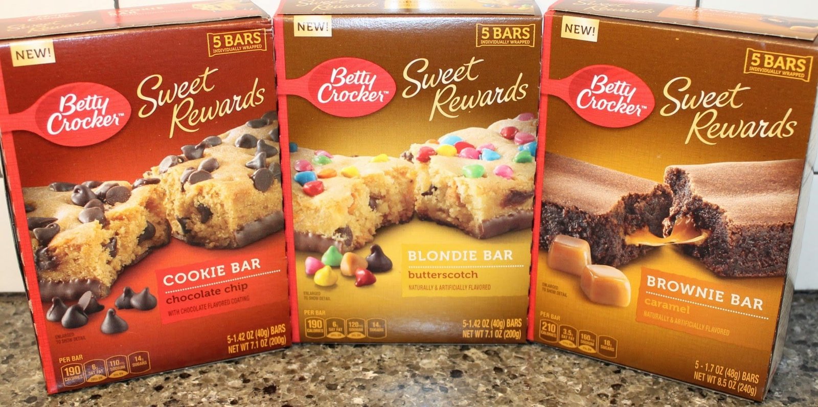 Betty Crocker Sweet Rewards Bars  Cookie Chocolate Chip, Blondie