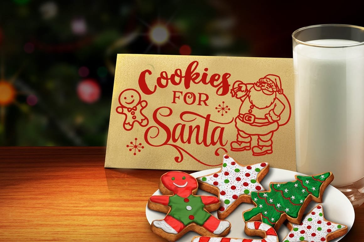 Cookies For Santa Svg By Blackcatssvg