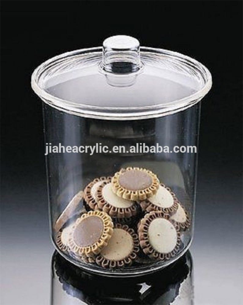 Factory Direct Sell Plexiglass High End Clear Plastic Cookie Jar