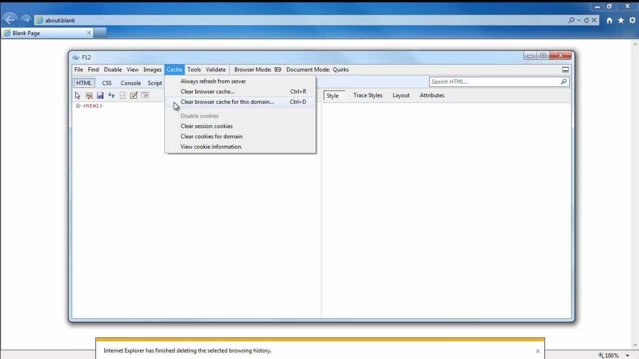 How To Clear Cache In Internet Explorer
