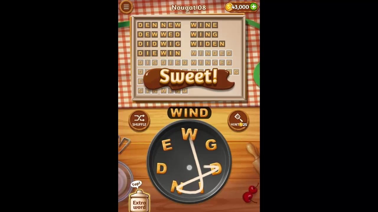 Word Cookies Nougat Pack Level 8 Answers