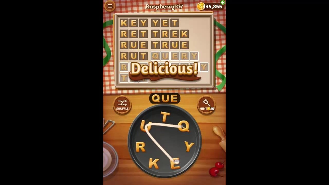 Word Cookies Raspberry Pack Level 7 Answers