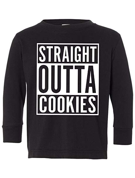 Amazon Com  Tenacitee Girl's Toddler Straight Outta Cookies Long