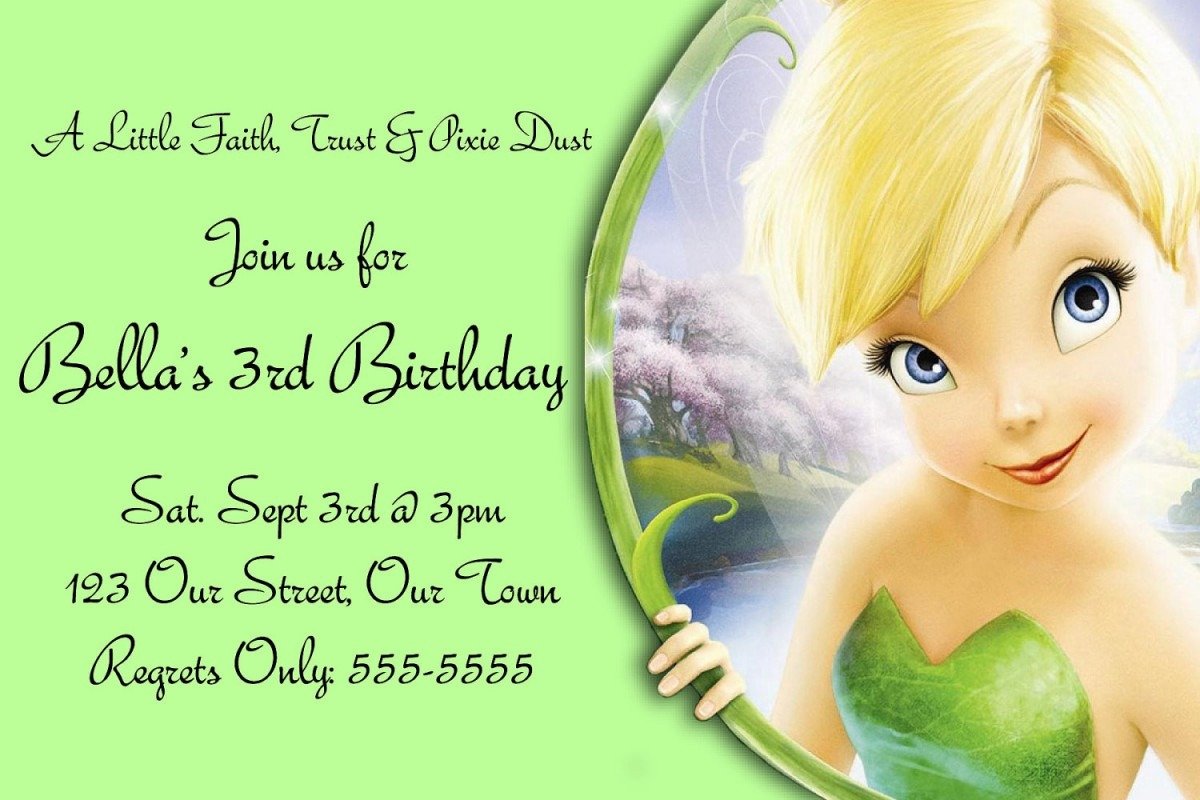 Printable Tinkerbell Invitations