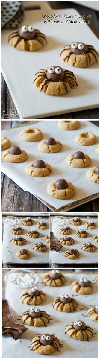 Chocolate Peanut Butter Spider Cookies