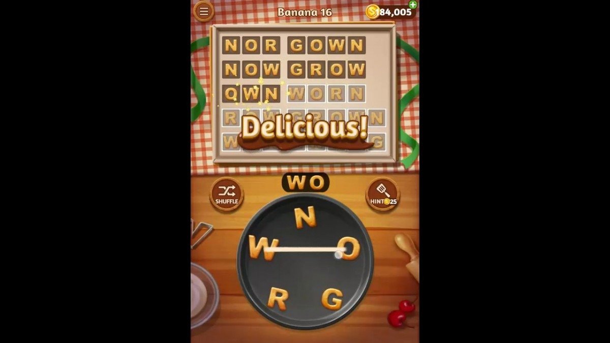 Word Cookies Banana Pack Level 16 Answers