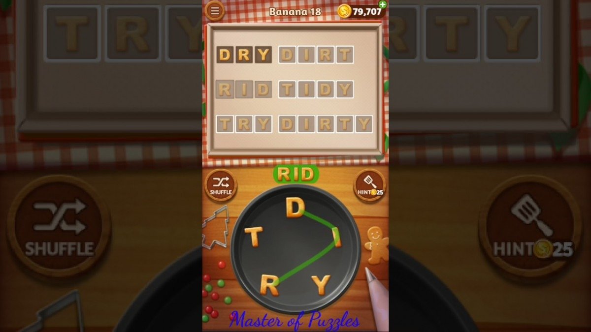 Word Cookies New Banana Level 18 Novice Chef Solved