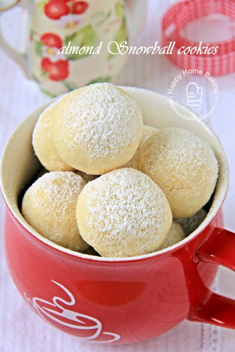 Happy Home Baking  Almond Snowball Cookies