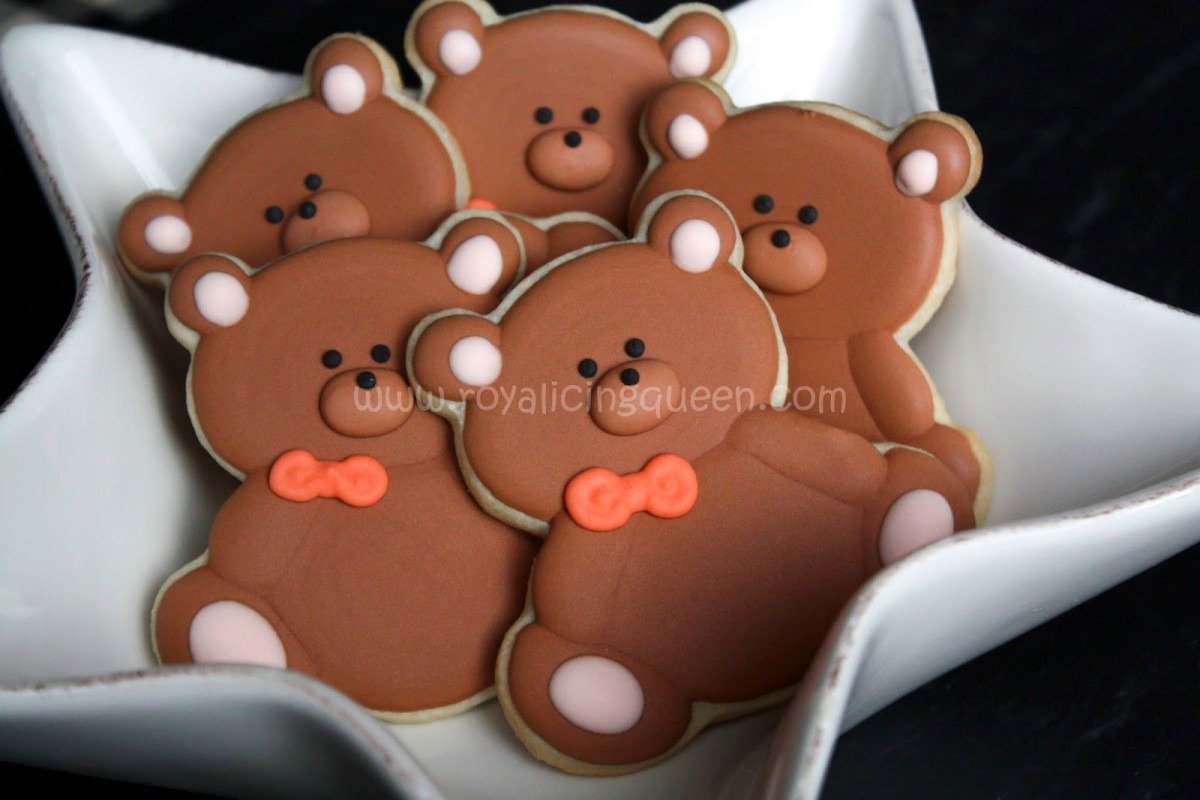 The Royal Icing Queen  Teddy Bear Cookies