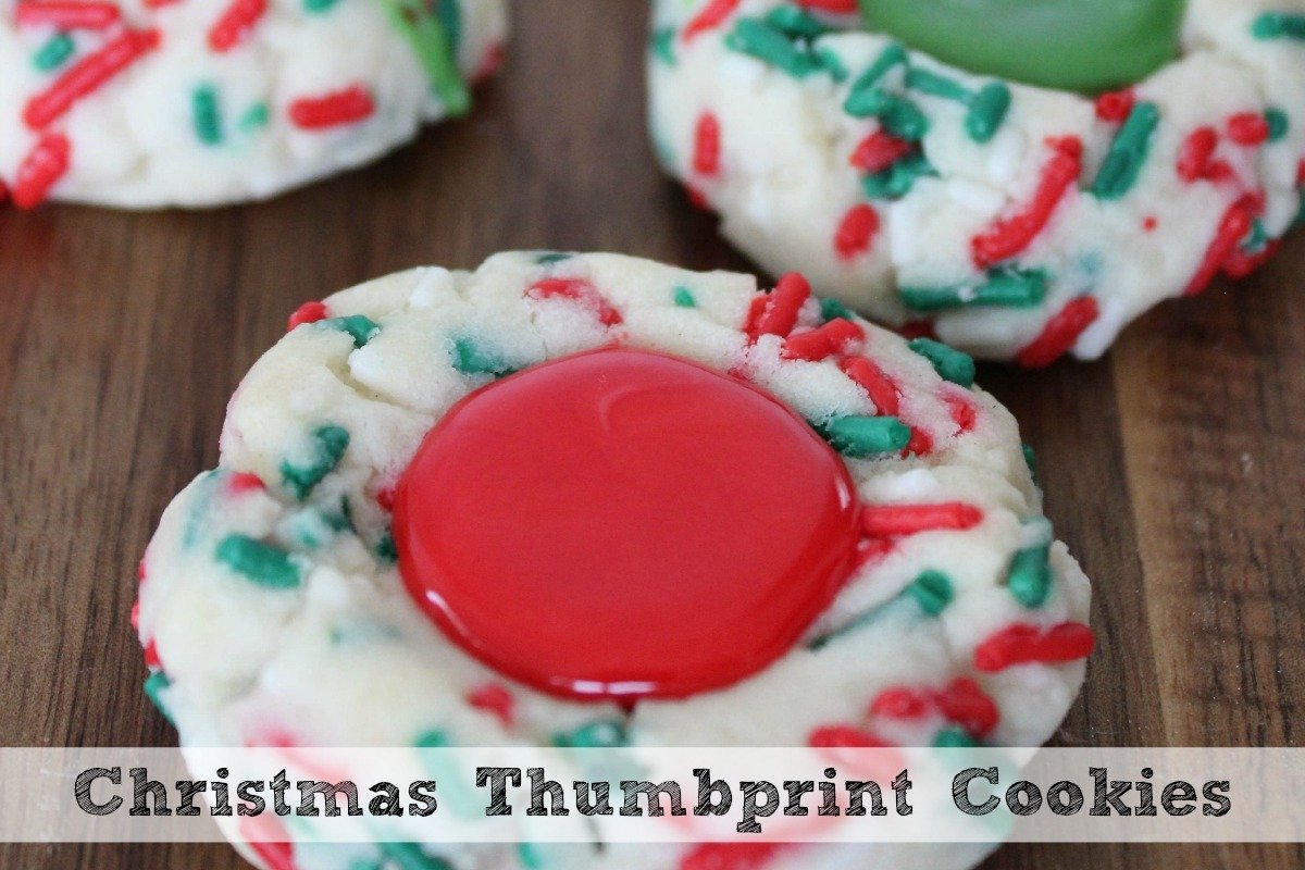 Easy Christmas Thumbprint Cookies