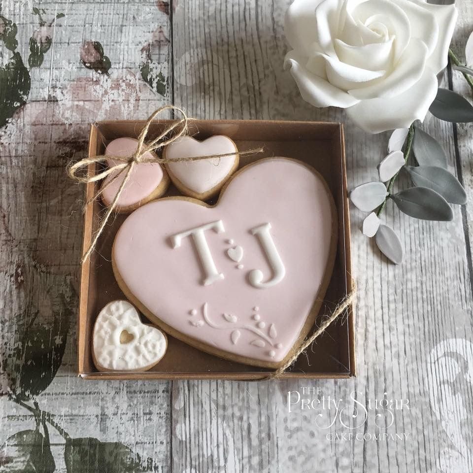 Little Box Of Love Personalised Heart Cookies Wedding Favours