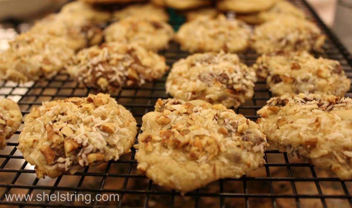 Shelstring Blog  Rolled Coconut Pecan Cookies