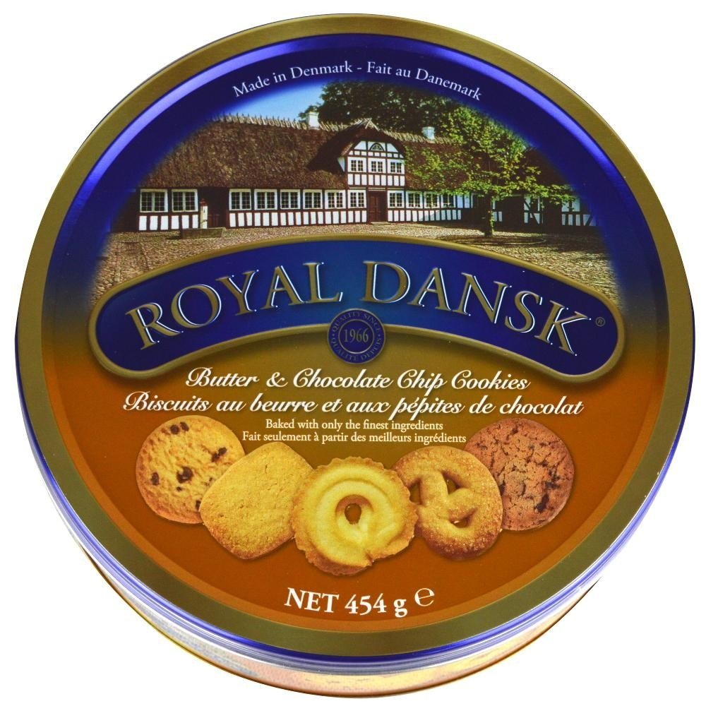 Kelsen Royal Dansk Butter And Choc Chip Cookies, 454 G