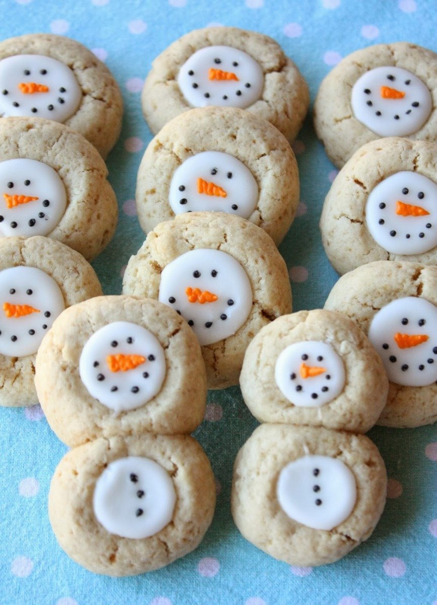 Thumbprint Snowman Cookies Recipe