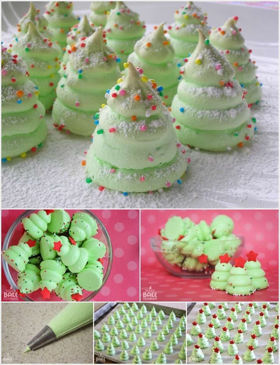 Make Christmas Tree Meringues Cookies Great For Holiday Table
