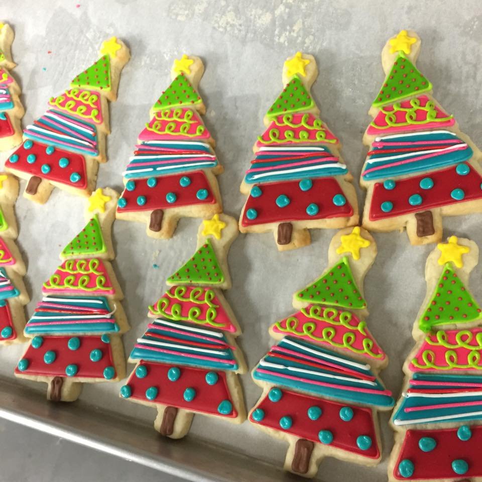 Mod Christmas Tree Cookies