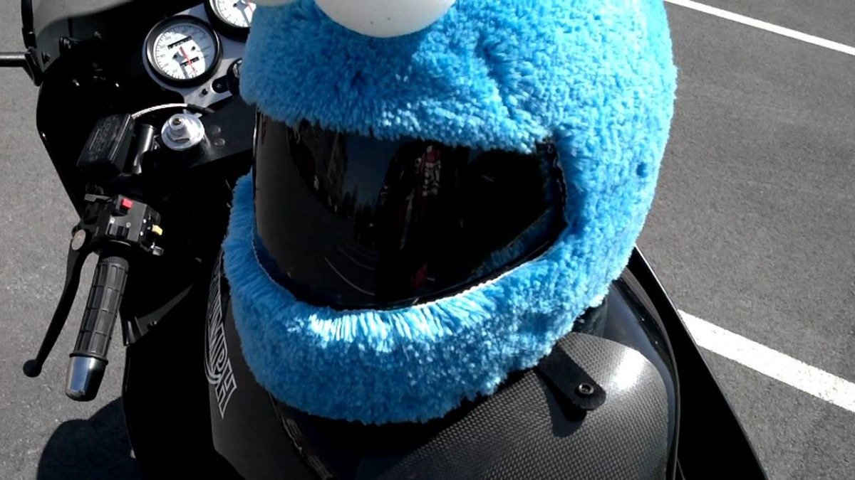 Cookie Monster Motorcycle Helmet