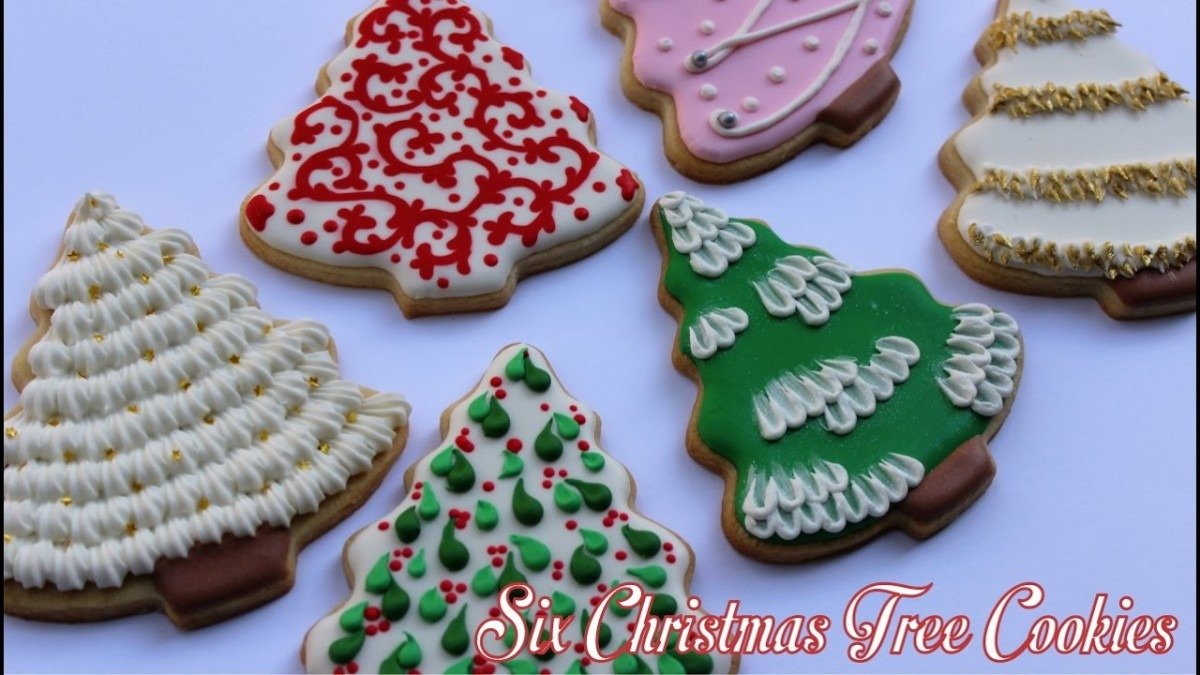 Six Different Ways To Decorate Christmas Tree Cookies