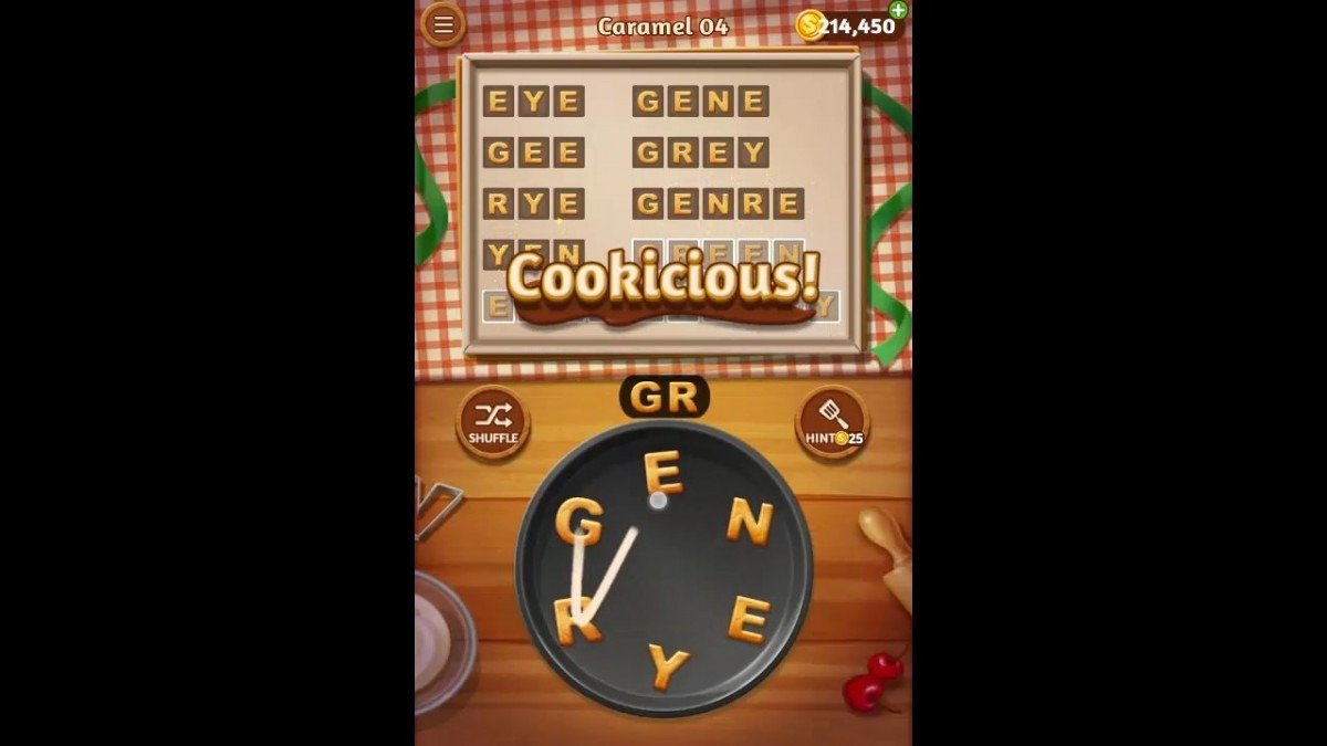 Word Cookies Caramel Pack Level 4 Answers