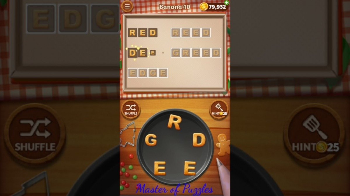 Word Cookies New Banana Level 10 Novice Chef Solved