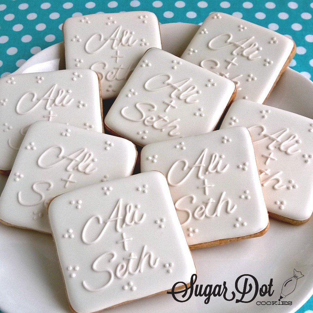 Wedding Custom Sugar Cookies, Frederick, Md Maryland Favors Beach