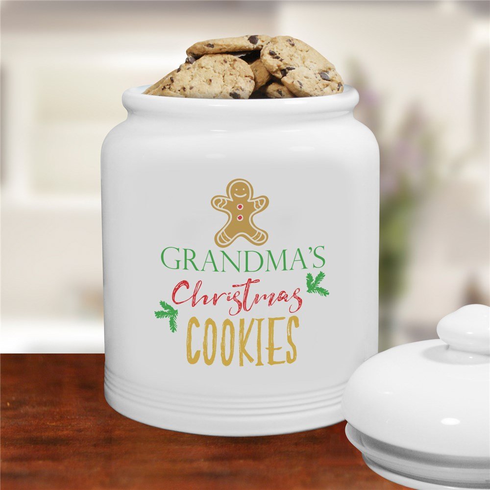 Christmas Cookies Personalized Cookie Jar