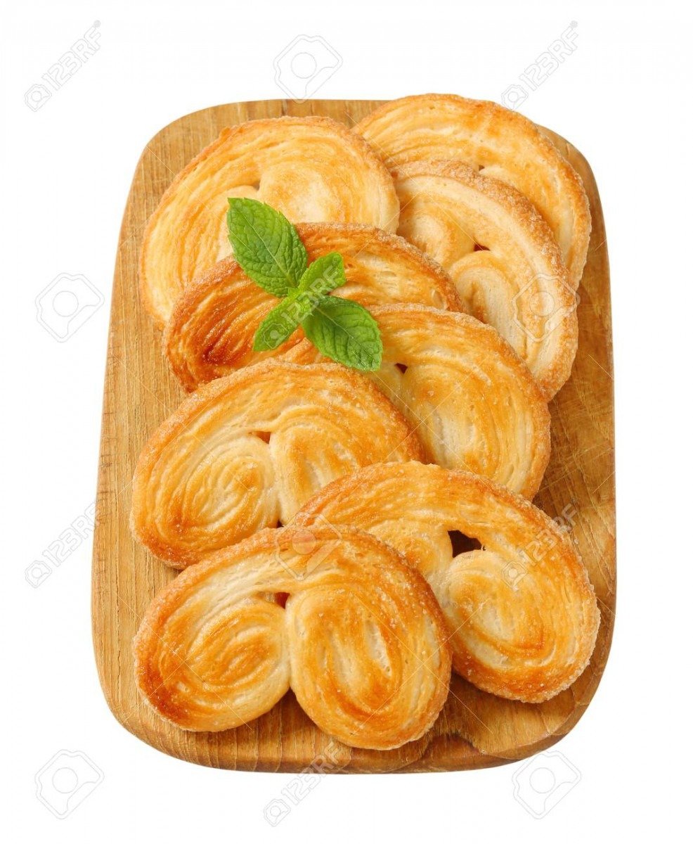 Elephant Ear Cookies Coated With Sugar Stock Photo, Picture And