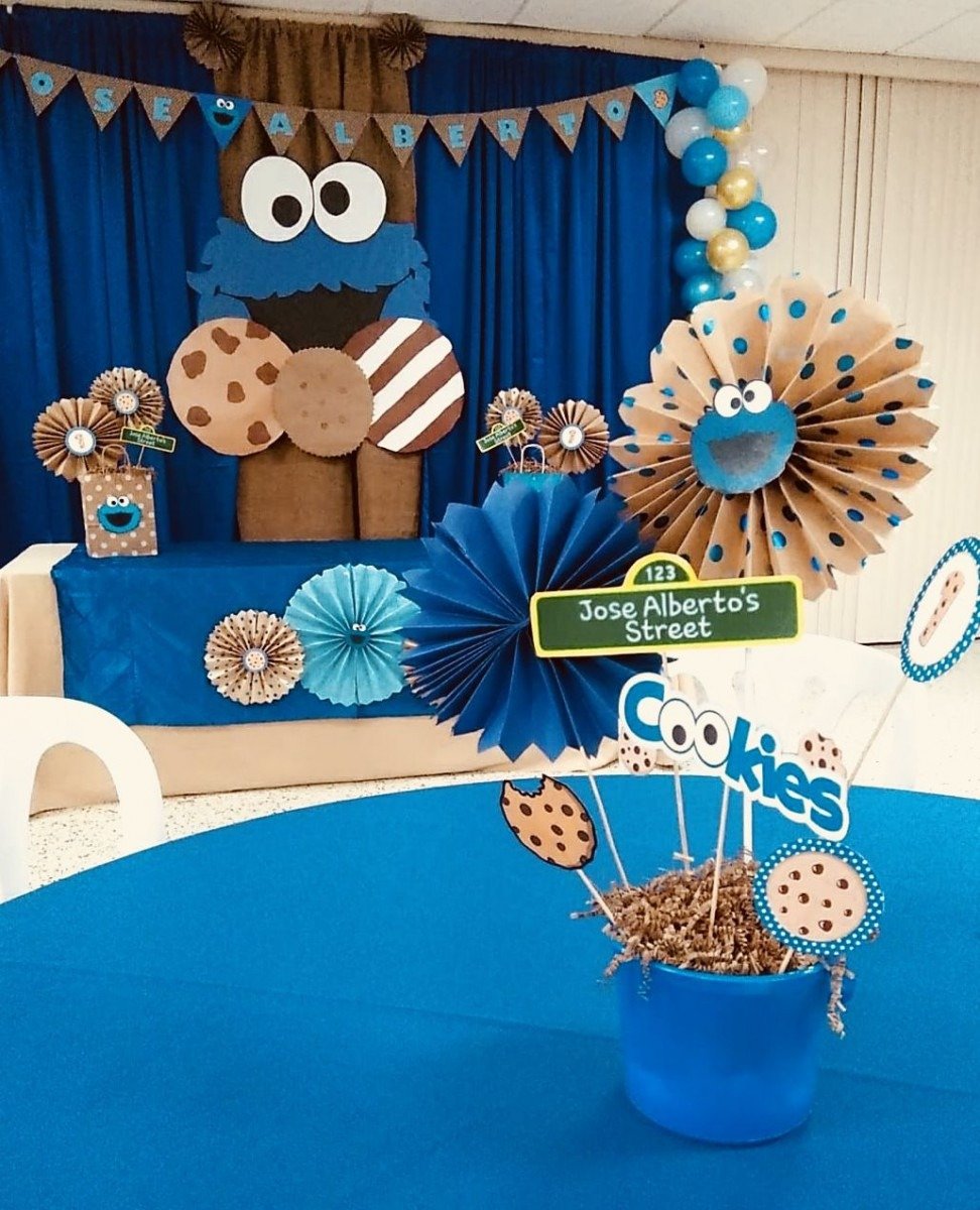 Cookie Monster Birthday Party  Diy Cookie Monster Decour  Diy