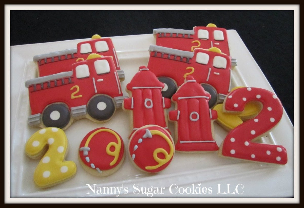 Nanny's Sugar Cookies Llc  Fire Truck Birthday Party