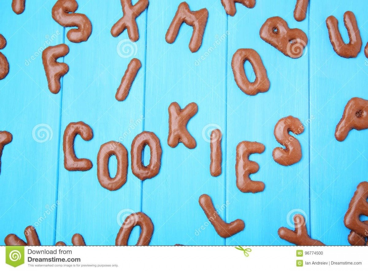 Word Cookies Stock Photo  Image Of Homemade, Design, Cookies