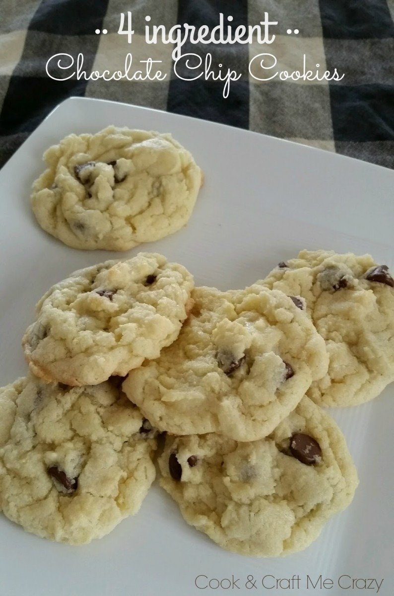 Cook And Craft Me Crazy  4 Ingredient Chocolate Chip Cookies