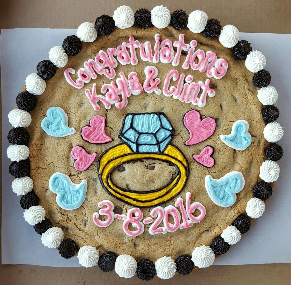 Engagement Cookie Cake
