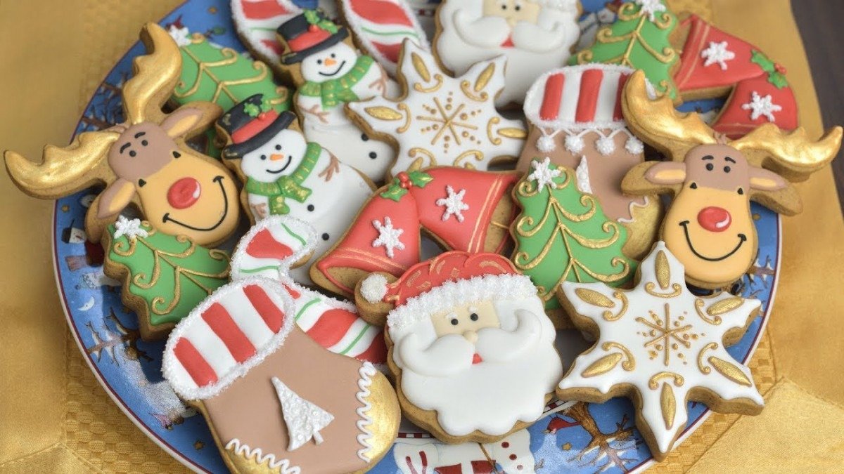 Christmas Cookies, Decorating With Royal Icing For Beginners By