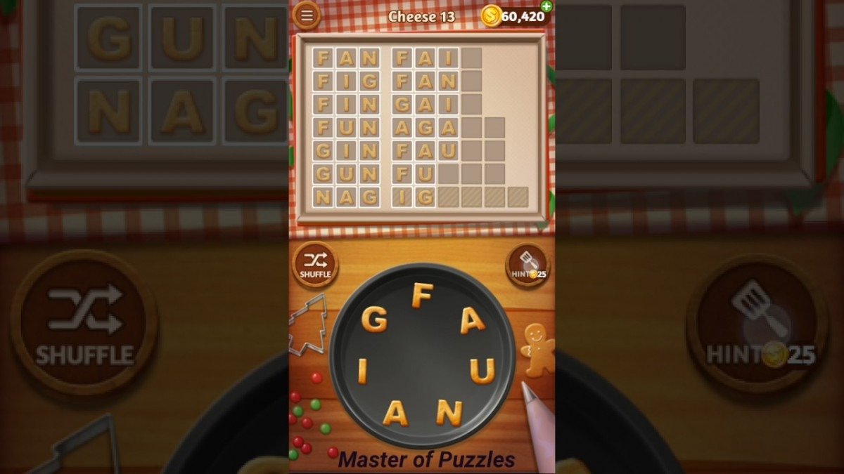 Word Cookies Cheese Level 13 Executive Chef Solved